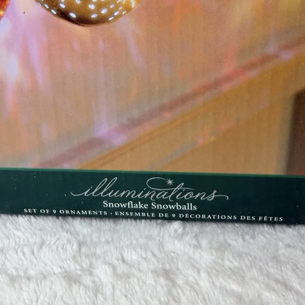 Christmas Tree Lights Hallmark Illuminations Snowflake Snowballs + Power Box